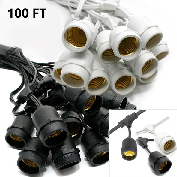 100 ft Commercial Grade String Light Cord - cord options