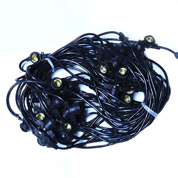 100' Black Commercial String Light Cord 100' Black Commercial String Light Cord