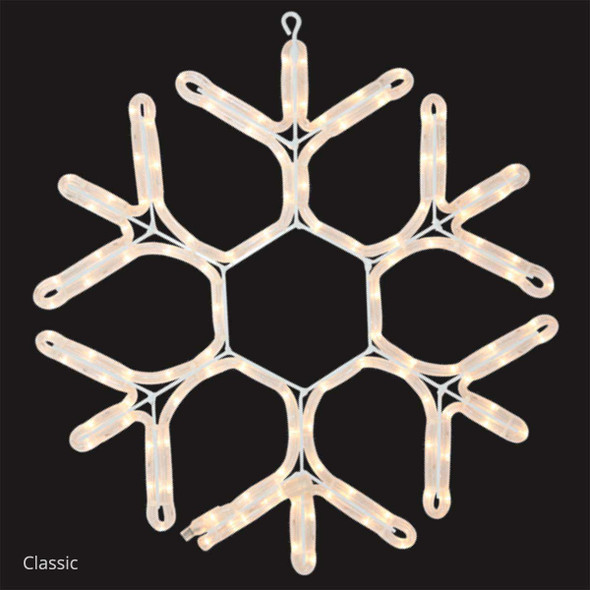 LED Rope Snowflake - Classic - warm white