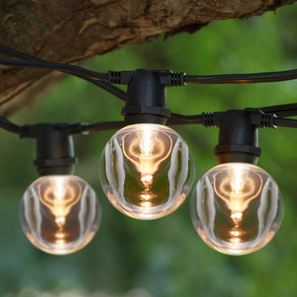 Black C7 Commercial Grade String Light with Smooth LED G50 Bulbs Black C7 Commercial Grade String Light with Smooth LED G50 Bulbs