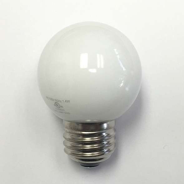 Professional LED G50 Bulb, Plastic, Opaque Warm White (unlit)
