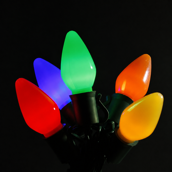 C7 LED String Lights, Multi Color Opaque Smooth