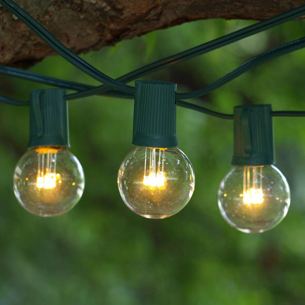 LED String Lights with LED G40 Premium Bulbs