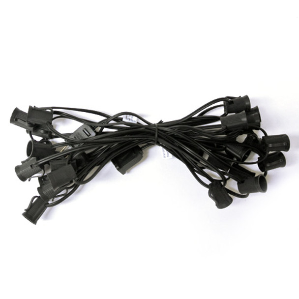 25' Black String Light Cord