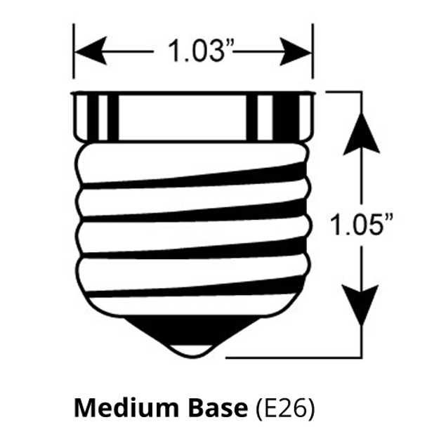 Medium E26 Bulb Socket Size