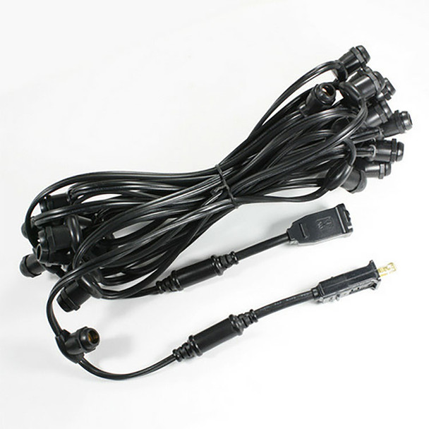 25' Black C7 Commercial String Light Cord