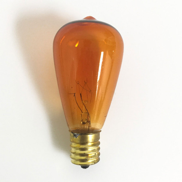 Amber ST38 Vintage Bulb with C9 Base
