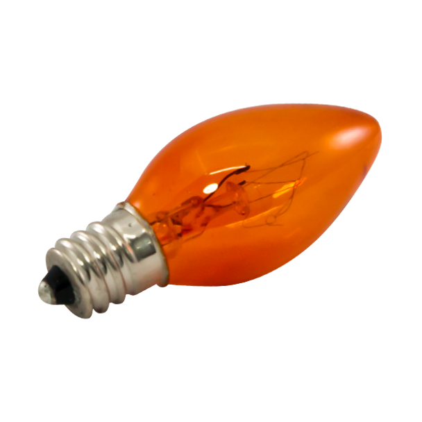 C7 twinkle bulb - amber/orange