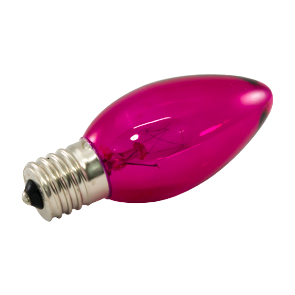 C9 twinkle bulb - pink