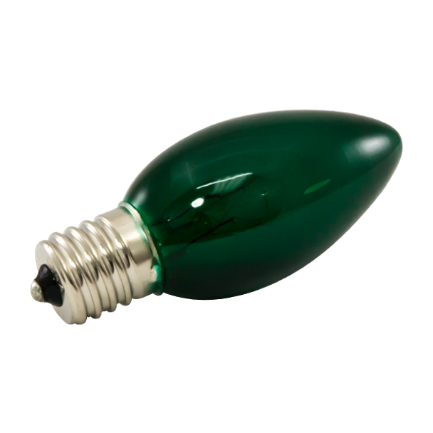 C9 twinkle bulb - green