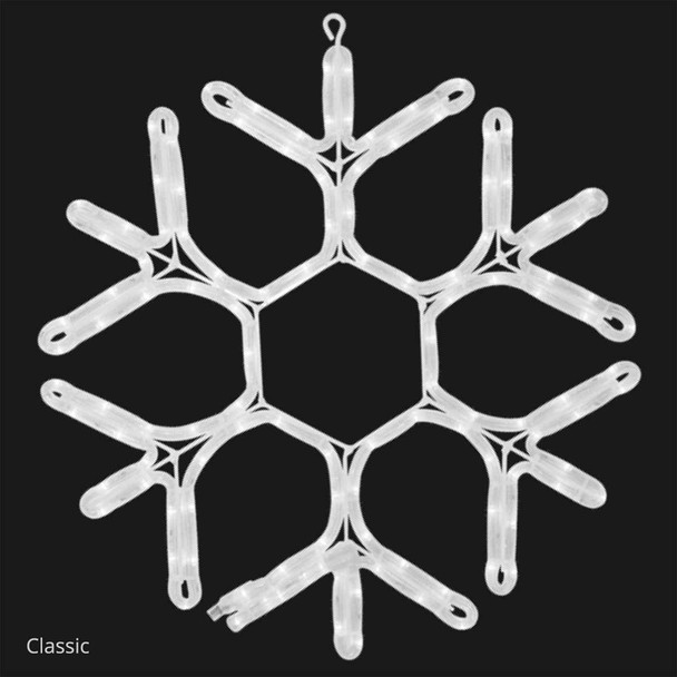LED Rope Snowflake - Classic - cool white