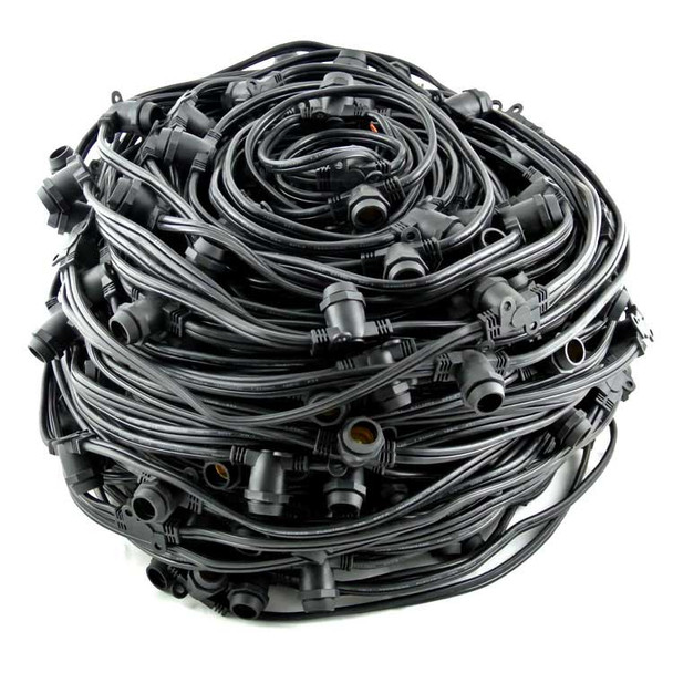 330' C7 Commercial String Light Cord, Black