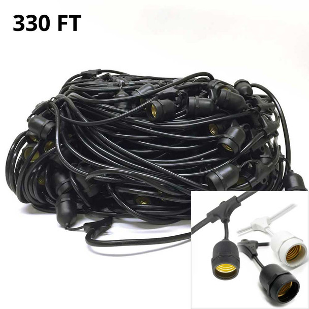 E26 suspended socket string light cords - color options