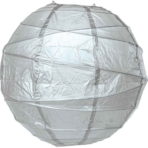 Silver Paper Lantern 10 in.