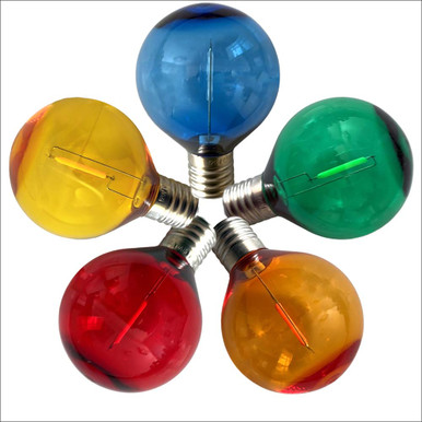 Colored LED G50 Vintage Filament Bulb | LED Replacement Bulbs