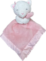 Pink Kitty Cat Lovey with Satin Trim