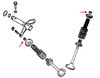 Suzuki OEM Valve Keeper GS1100-GS1150, technical diagram of valve keeper components for Suzuki motorcycle engines.