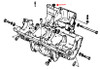 Suzuki OEM Engine Case O-Ring GS1100-GS1150, exploded view diagram of motorcycle engine case showing the placement of the O-ring.