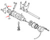Suzuki OEM Shifting Paw Pin GS1100-GS1150, exploded view diagram of the motorcycle part