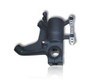 DME Front Fender Lowering Bracket Suzuki Hayabusa (99-20) GSXR1000 (01-08), close-up of black metal motorcycle fender lowering bracket with mounting holes and hardware.