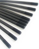 APE Cylinder Studs Kawasaki KZ900-KZ1000-KZ1100, a set of black metal cylinder studs with threaded ends arranged in a row.