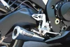 Brocks Performance Brocks Alien Head Full Exhaust 14" Muffler Suzuki GSXR1000 (09-16), close-up view of the motorcycle's custom exhaust system and footpegs.