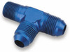 Schnitz Fitting Tee -4an Male x 1/8" NPT On Run Blue