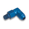 Schnitz Fitting 90 Degree -4an Male Swivel x 1/8" NPT Male Blue