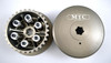 MTC Billet Inner Hub Suzuki Hayabusa (99-21), metallic inner hub and cover with gear-like teeth and bolt holes for motorcycle performance upgrade. MTC Billet Inner Hub Suzuki Hayabusa (99-21), metallic inner hub and cover with gear-like teeth and bolt holes for motorcycle performance upgrade.