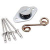 Cycle Performance Products Cycle Quick Fasin' Flush Mount Self Ejecting Fiberglass Bodywork Hardware Kit With Springs, motorcycle bodywork hardware with mounting pins, springs, and fasteners for secure installation.