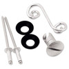 Cycle Performance Products Cycle Quick Fasin' Oval Fiberglass Bodywork Hardware Kit With Springs, motorcycle bodywork hardware components, springs, washers, and fasteners.