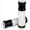 Driven D3 Grips, white and black textured bicycle handlebar grips with a durable rubber surface. Driven D3 Grips, white and black textured bicycle handlebar grips with a durable rubber surface.