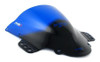Puig Racing Windscreen Suzuki GSXR1000 (05-06), blue and black motorcycle windshield with mounting brackets for Suzuki GSXR1000 from 2005 to 2006.