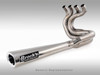 Brocks Performance Brocks Tiwinder Full Exhaust Street Baffle for Suzuki GSXR1000 (07-08), stainless steel motorcycle exhaust system with multiple curved pipes and a muffler featuring Brocks Performance logo.