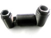 Ironless Innovations Aluminum Engine Mount Frame Inserts Suzuki Hayabusa (99-26), black metal engine mount frame inserts with threaded ends for motorcycle stability and performance.
