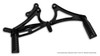 DME Rear Sets, Suzuki Hayabusa (99-26), black motorcycle rearset with footpegs and rear brake pedal.