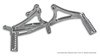 DME Rear Sets, Suzuki Hayabusa (99-26), high-quality aluminum motorcycle rear footpegs with a sleek silver finish