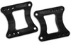 DME Rear Set Plates Suzuki Hayabusa, black aluminum rear set plates with multiple mounting holes for Suzuki Hayabusa (99-26).