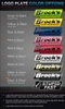 Brocks Performance Brocks Alien Head 2 Full Exhaust 14" Muffler Suzuki Hayabusa (99-22), image showing various color options for Brocks logo plates including green, yellow, blue, pink, red, white, gold, silver, and black with gold, silver, and the 'Stupid Fast' editions.