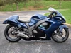 Brocks Performance Brocks Alien Head 2 Full Exhaust 14" Muffler Suzuki Hayabusa (99-22), motorcycle with advanced exhaust system on a road.