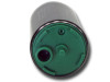 AEM 320 LPH High Flow In-Tank E85 Fuel Pump Suzuki Hayabusa (01-12), close-up view of the fuel pump showing the green plastic bottom and inlet/outlet fittings for efficient fuel delivery.
