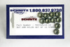 Schnitz Racing Schnitz Fitting Nylon 6mm Nut Set (10Qty), a pack of ten nylon nuts for fittings, displayed in a packaging with branding and product details. Schnitz Racing Schnitz Fitting Nylon 6mm Nut Set (10Qty), a pack of ten nylon nuts for fittings, displayed in a packaging with branding and product details.