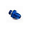 Schnitz Racing Schnitz Fitting -6 x 12mm x 1.5 for Bosch 044 Pump, a blue anodized aluminum fuel fitting with male threaded ends for high-performance automotive fuel systems.