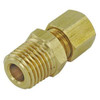 Schnitz Racing Schnitz Fitting Brass 1/8" NPT Male to 1/4" Tube, close-up of brass fitting with threaded end and smooth tube connection