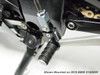 Brocks Performance Air Shifter Lever Clamp for BMW S1000RR (2010-2014), mounted on motorcycle footrest assembly.