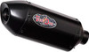 VooDoo Performance Series Slip On Exhaust Kawasaki EX300F Ninja 300 (13-18), black motorcycle exhaust with VooDoo logo