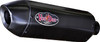 VooDoo Performance Series Slip On Exhaust Kawasaki ZX6R (09-12), black motorcycle exhaust with VooDoo logo