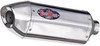 VooDoo Performance Series Slip On Exhaust Kawasaki ZX6R (09-12), stainless steel motorcycle exhaust with VooDoo logo for enhanced performance and sound