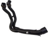 VooDoo Performance Series Exhaust Kawasaki Ninja 650 ER6N/F EX650 (12-16), black motorcycle exhaust pipe with dual outlet and mounting hardware.