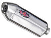 VooDoo Performance Series Slip On Exhaust Suzuki GSXR1000, shiny metallic motorcycle exhaust with VooDoo logo